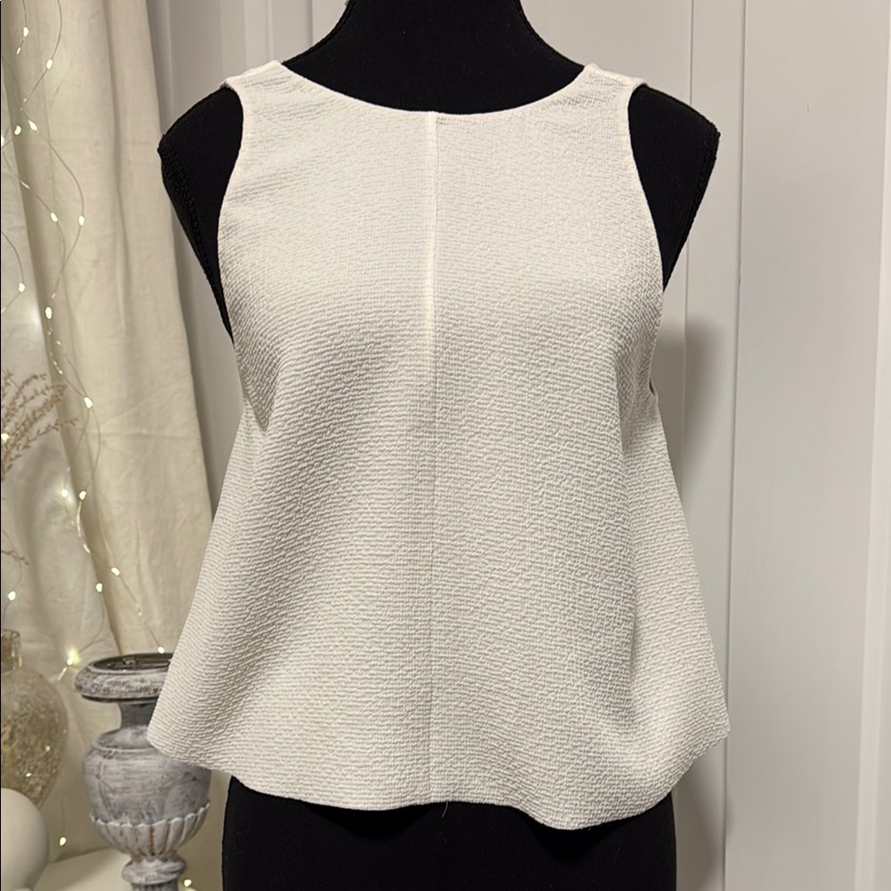 Wilfred Cream Boxy Sleeveless Tank Top